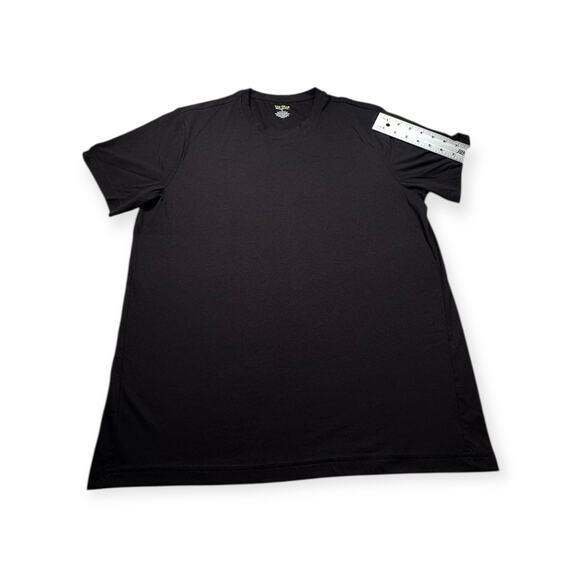 Tek Gear Essential Gear Men's T-Shirt Size L Solid Black Heather Cotton/Poly 367 - Picture 5 of 6